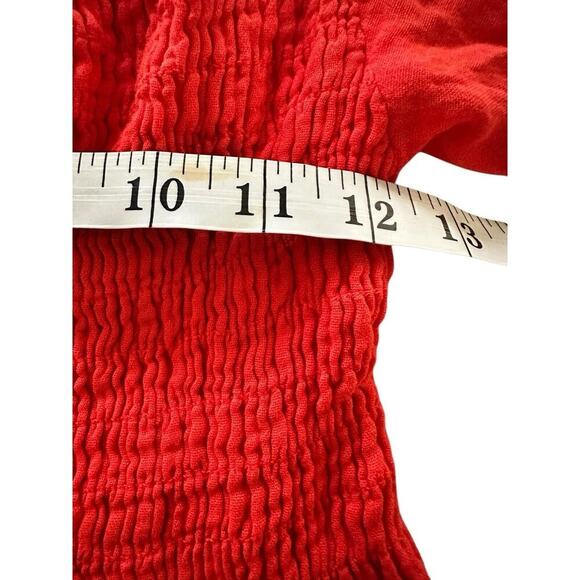 VELVET Graham & Spencer Red Guaze Dress ESME Off Shoulder Small NWT $268 ShiftXS - Picture 5 of 11